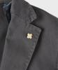 Panicale Charcoal Garment-Dyed Casual Cotton Jacket