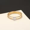 Korean Style Double Layer Titanium Steel Diamond Ring for Women