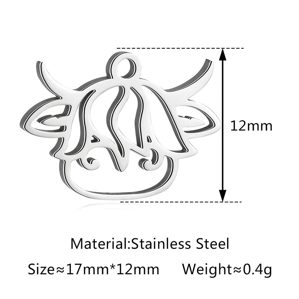 5Pcs Horse/Hat/Horseshoe/Cactus/Boot Charms Stainless Steel Western Cowboy Pendants DIY Bracelet Necklace Crafts Jewelry Making