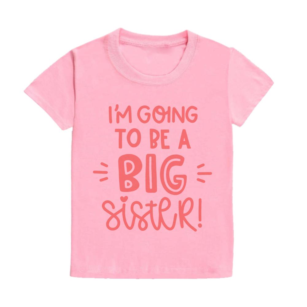 I'm Going To Be A Big Sister T-shirt Baby Announcement Big Sister Sibling Clothes Tops Toddler Rainbow Shirt Girl Kids Clothing