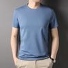 T-shirt a maniche corte da Uomo, Abbigliamento Estivo, Girocollo, Sottoveste Sottile Contenente Seta di Gelso, T-shirt di Cotone alla Moda