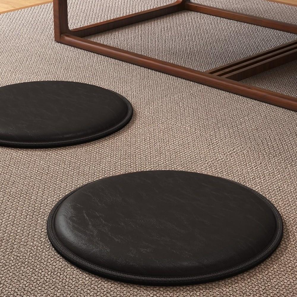 Round Sitting Seat Pad Thickened Bay Window Pad Non-Slip Futon Leather Cooling Cushion  Dining Room
