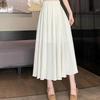 Women's High-End Beige Mid-Length Summer Skirt - Large, Loose & Slim Fit