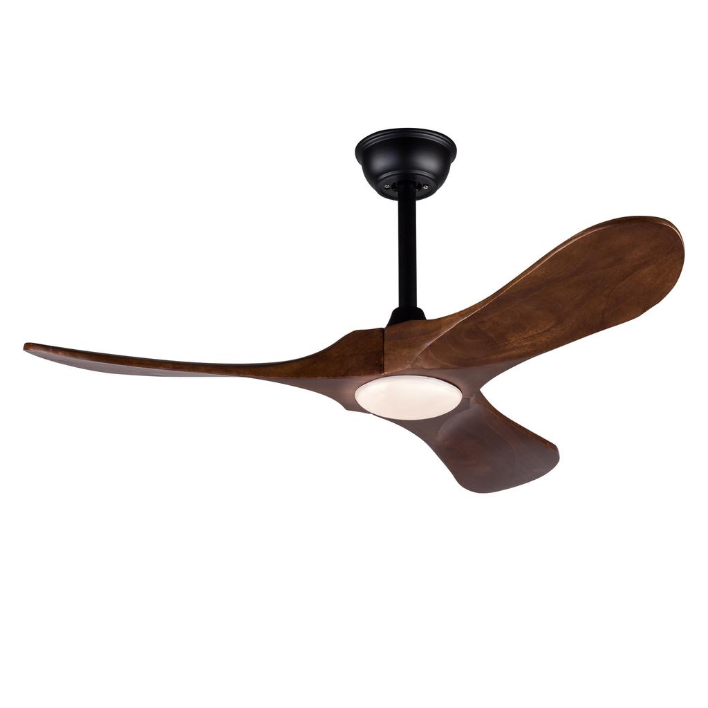 42-Zoll-Deckenventilator mit Beleuchtung und Fernbedienung, 3 Massivholzflügel, geräuscharm, 3 CCT, 6 Geschwindigkeitsstufen, geeignet für Wohnzimmer und Schlafzimmer