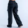 Trendy European and American Cotton Casual Pocket Loose Straight-Leg Pants