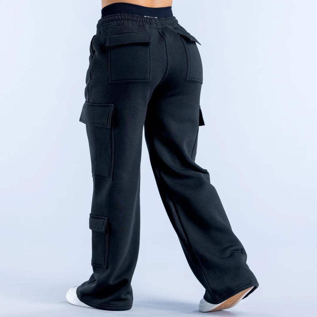 Trendy European and American Cotton Casual Pocket Loose Straight-Leg Pants