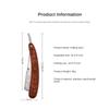 Damascus Pattern Stainless Steel Folding Razor Spider Rosewood Grain Handle Men's Facial Shaver Straight Razor Holder G0722
