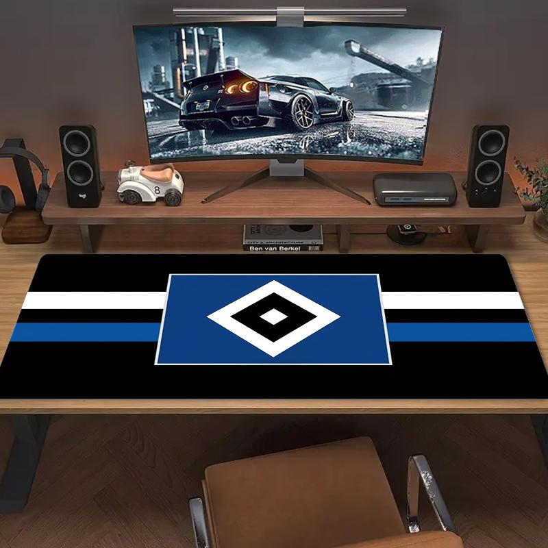 Tapis de Souris Hamburger Sv Grand Coussin de Table de Jeu Antidérapant pour Ordinateur Portable Tablette Grand Tapis de Souris XXL Tapis pour Mini PC avec Bordure Verrouillable