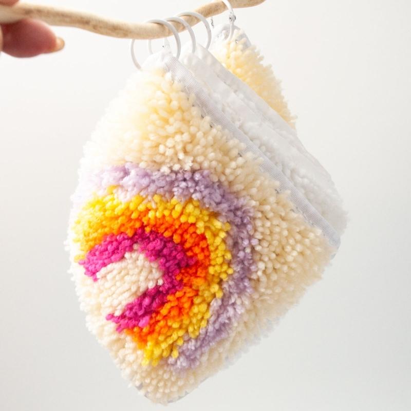 Latch Hook Kits with Printed Canvas 6X6 Inch Handmade Arts Coaster Festival Gift