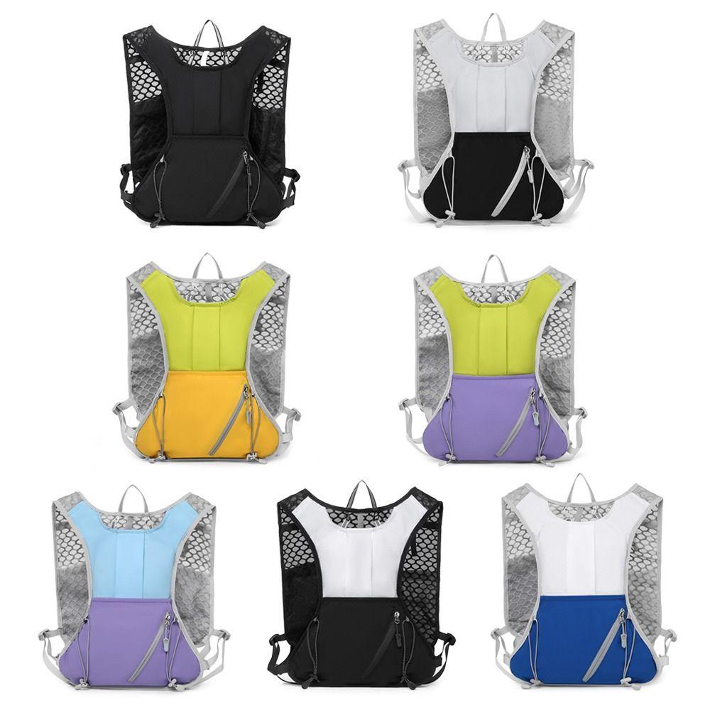 Durable Lightweight Hydration Backpack Large Capacity Waterproof Running Vest Breathable Adjustable Chest Pack for Outdoors
