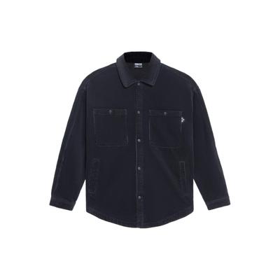 Badfive Sports Basketball Series Corduroy Loose Casual Turn-Down Collar Jacket Men Jackets Black AFDS069-2