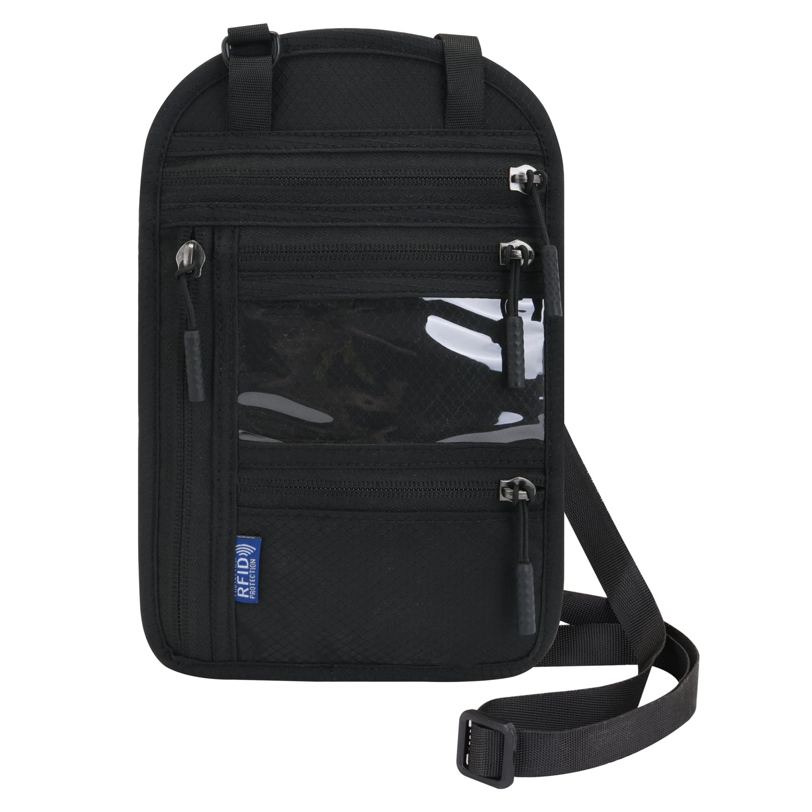 

Скимминг паспорта Подвесной на шею Защитная карта для путешествий [TRIWONDER] Чехол, Предотвращение, Тип, Чехол, Кейс, Кошелек, Антимагнитный (черный)