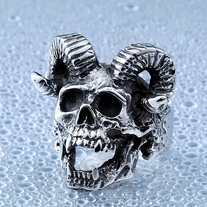 Hip-hop Skull Men's Ins Style Niche Retro Snake Skull Jewelry Ring