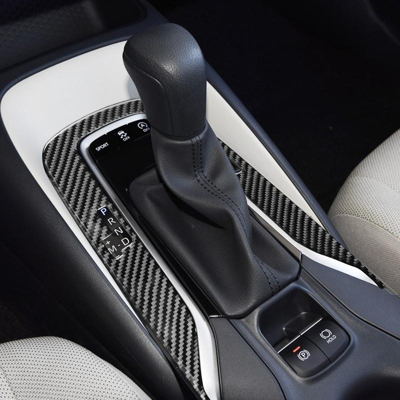 For Toyota Corolla -2024 Real Carbon Fiber Sticker Center Gear Shift Panel Trim Border Car Accessories Interior Decorative