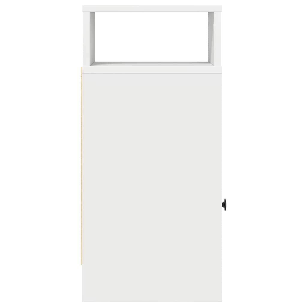 Nightstand with Drawer White 25 x 31 x 66 cm