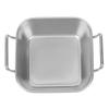 Thickened Stainless Steel Snack Holder for Fried Chicken Fries Dessert Serving Restaurant Barbecue Food Tray with Double Handles