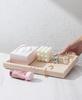 Nordic Beige Travertine Marble Tray: Light Luxury Entrance Hall Decoration & Jewelry Storage Ornament