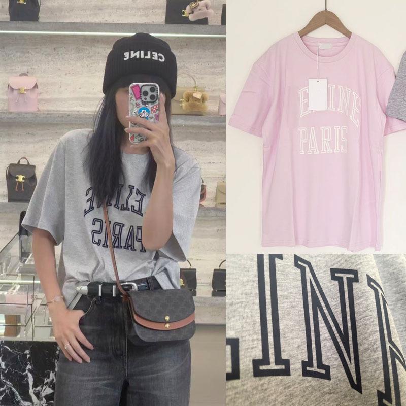Spring/Summer Loose Fit Printed Letter Short Sleeve Women s T-shirt M
