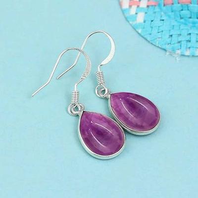 Amethyst Gemstone Handmade Designer Earring, Gift For Her, 925 Sterling Silver, Women Earring, Silver Jewelry