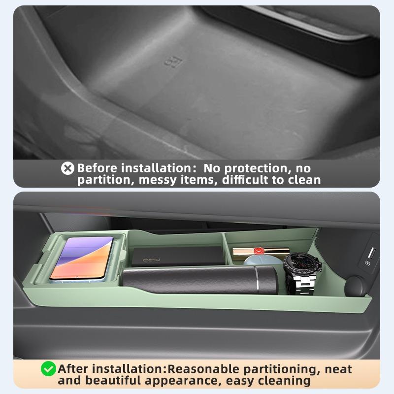 For BAIC BJ40 Central Lower Storage Box Black Hidden Organizer Tray Armrest Glove Box Car Interior 1PC Set