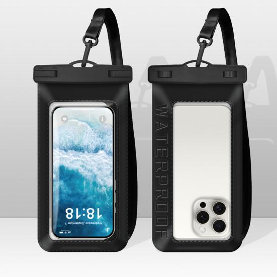 Waterproof Phone Pouch with Lanyard Touchscreen Clear Floating Cell Phone Dry Bag Case Protector Beach Kayak Cruise Travel Essentials