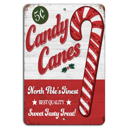 

Christmas Candy Canes Cent Sign Vintage Farmhouse Decor AluminumAluminum 20x30cm（7.8x11.8inch）