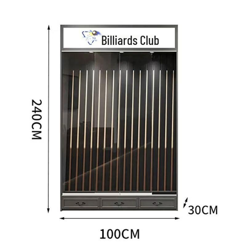 Bozhida Solid Wood Billiard Cue Storage Cabinet
