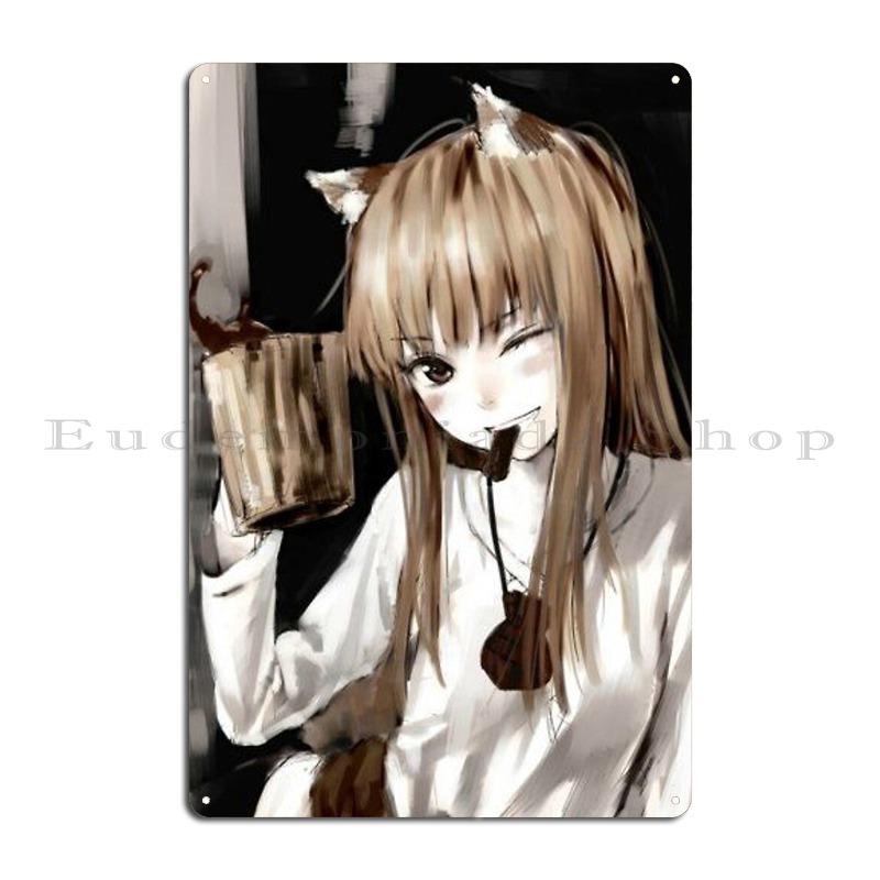 

Spice And Wolf Holo Metal Plaque Poster Garage Club Designing Designing Pub Pub Tin Sign Poster 20x30cm