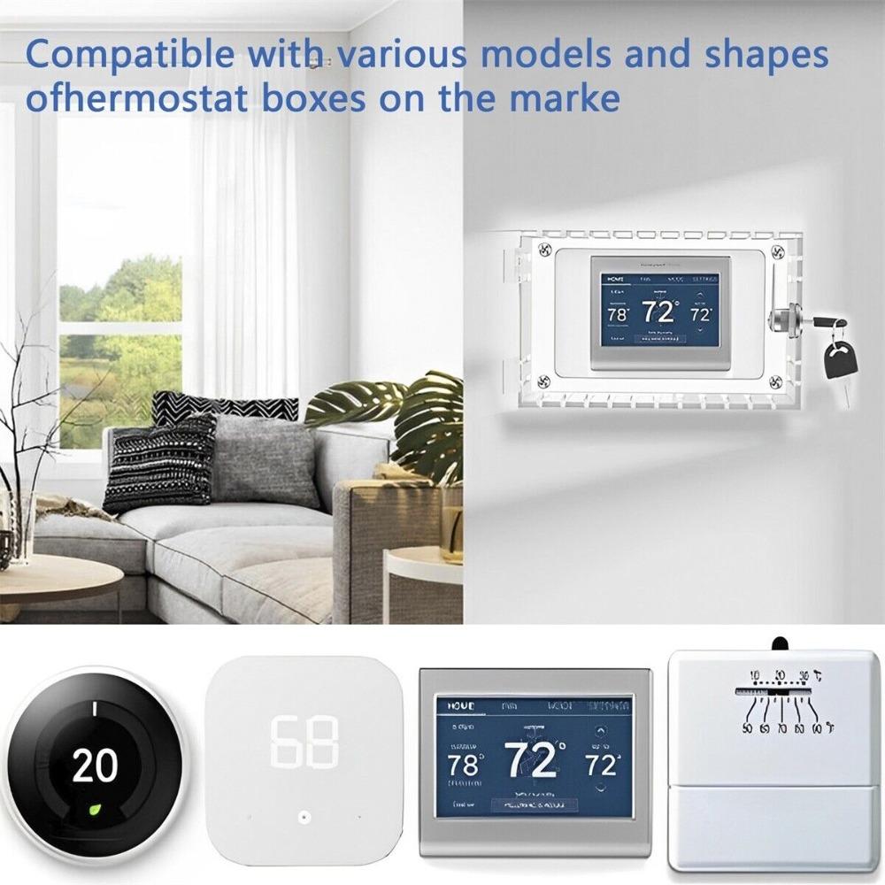 Clear Thermostat Guard Lockable Thermostat On Wall Ac Lock Box Cover New Thermostat Lock Box