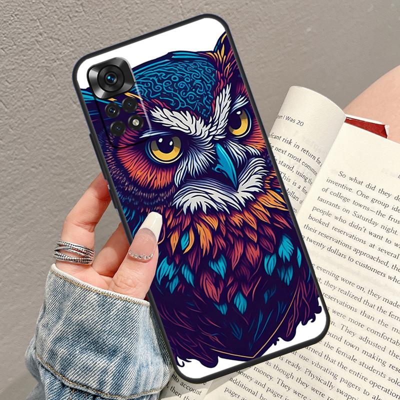 Cartoon Owl Phone Case For Xiaomi Redmi Note 14 13 12 11 9 10 15 Pro Plus 10C 12C 13C 14C 15C Cover