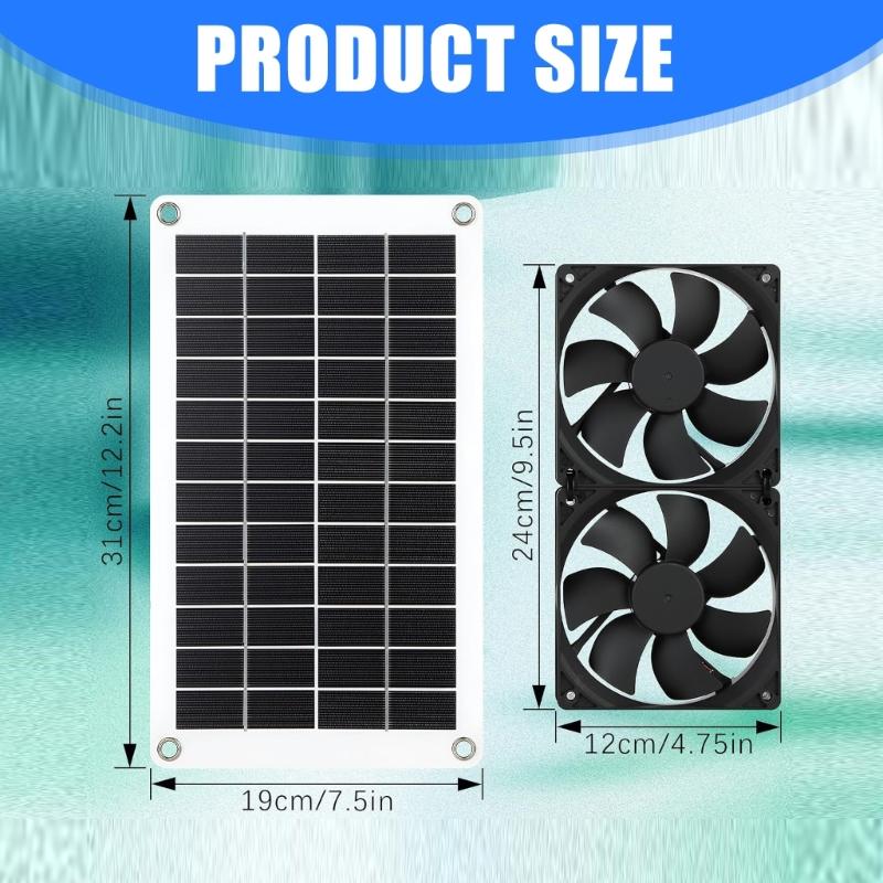 Quiet Running 8W 12V Photovoltaic Ventilation Fan with Simple Easyly Assembly Suitable for Various Locations