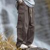 Straight Overalls Men's Outdoor Splicing Loose Design Multi-bag Functional Trousers