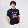 HAZZYS Men's Cool-Feel 3A Antibacterial Printed Round Neck Short Sleeve T-Shirt