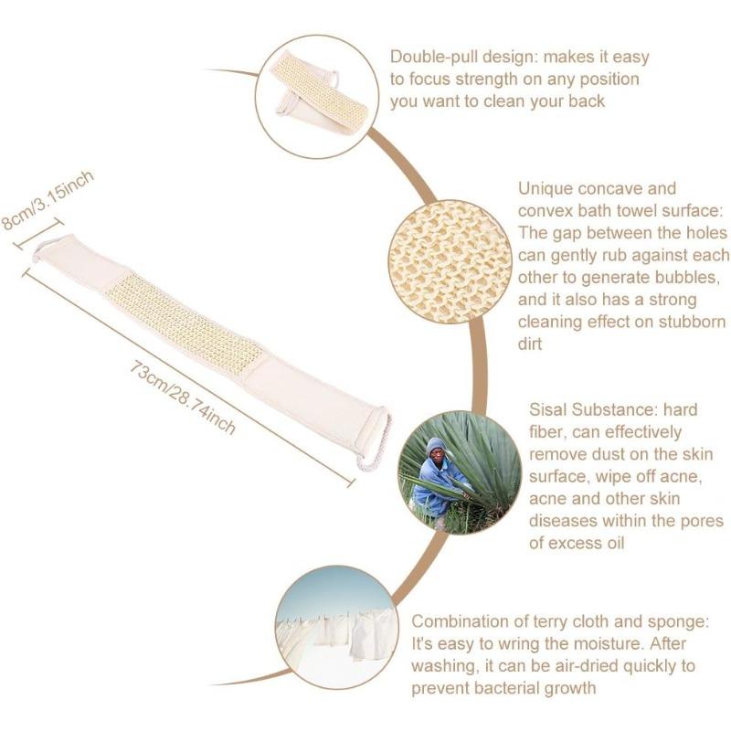 1Pcs Exfoliating Back Strap Baths Shower Body Scrubber Brush Personal Cleaning Tools Back Strap Bodys Skin Health Cleaning Tools