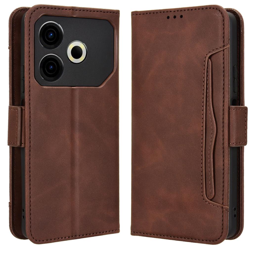 For TECNO Pova 6 Neo Case Multiple Card Slots Leather Stand Phone Cover
