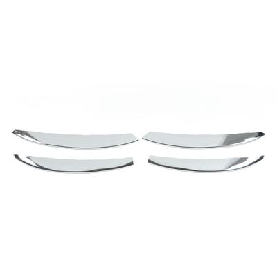 4 Peças Moldura da Grelha do Farol de Nevoeiro Dianteiro Pálpebra Sobrancelha Tira Faca de Vento Substituição para Mercedes?Benz