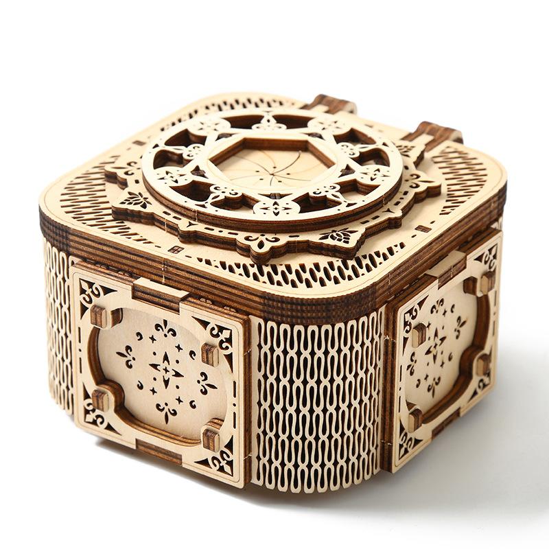 Cross-border New 3D Three-dimensional Puzzle Puzzle Assembled Toys DIY Creative Storage Box Music Jewelry Box Wholesale