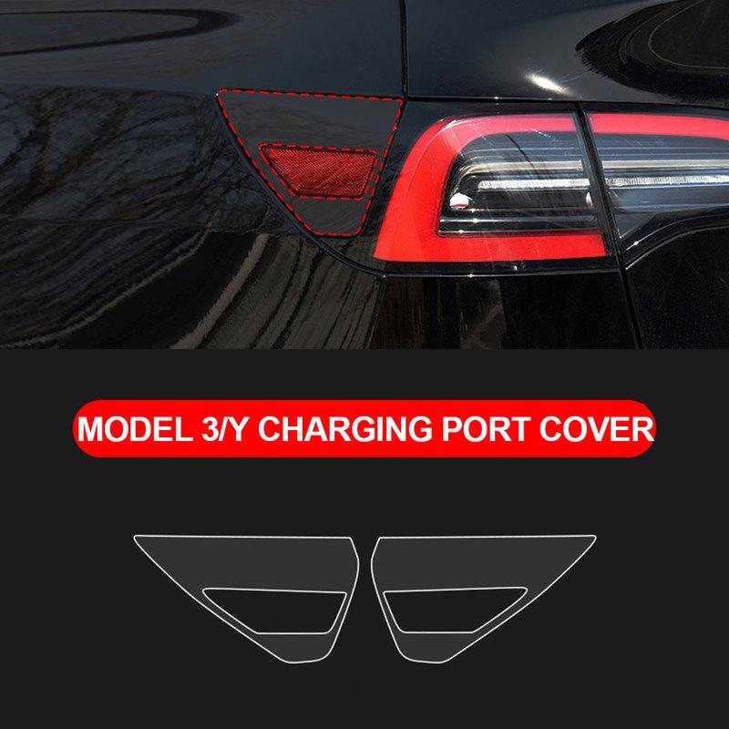 For Tesla Model3/Y 2017- Front Door Rear Door Extended Protective Film Invisible Car Clothing PPF Lamp Film Set Decoration