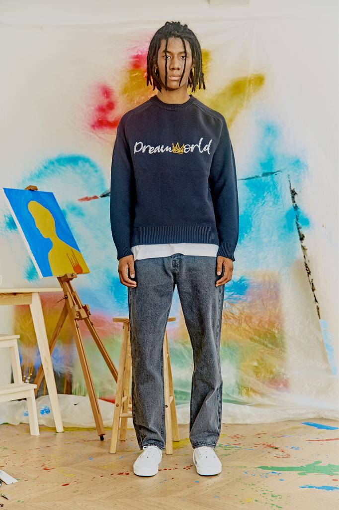 DREAMWORLD Logo Sweater Navy_01