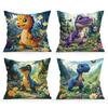 Cartoon Dinosaur Illustration Cushions Pillowcase Polyester Cushion Cover Throw Pillow Sofa Decoration Pillowcover Home Decor