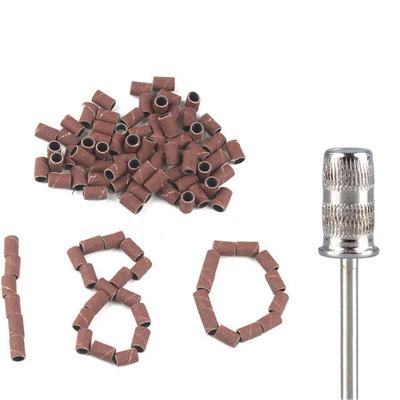 100pcs 80''/120''/180" For Nail Art Sanding Bands Gel Polish Remover Tool Accessory For Electric Nail Machine Nail Drill Bits