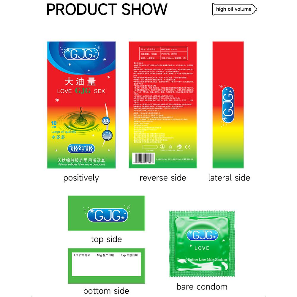 Lubrifiere Lubrifiere Prezervativ Latex Natural Ultra-subțire Prezervativ 52mm lubrifiere Sex Sigur Produs Sexual pentru Bărbați