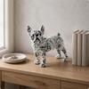 Figurine de Chien Français Cadeau Unique Statue Chien en Résine Artistique pour Salon,