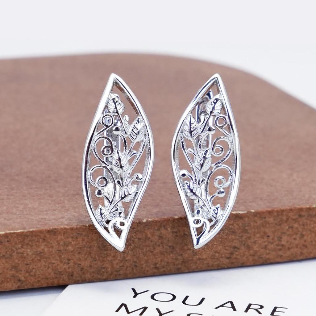 Hollow Leaf Earrings: Versatile Fashion Ear Studs & Hoops for Women
