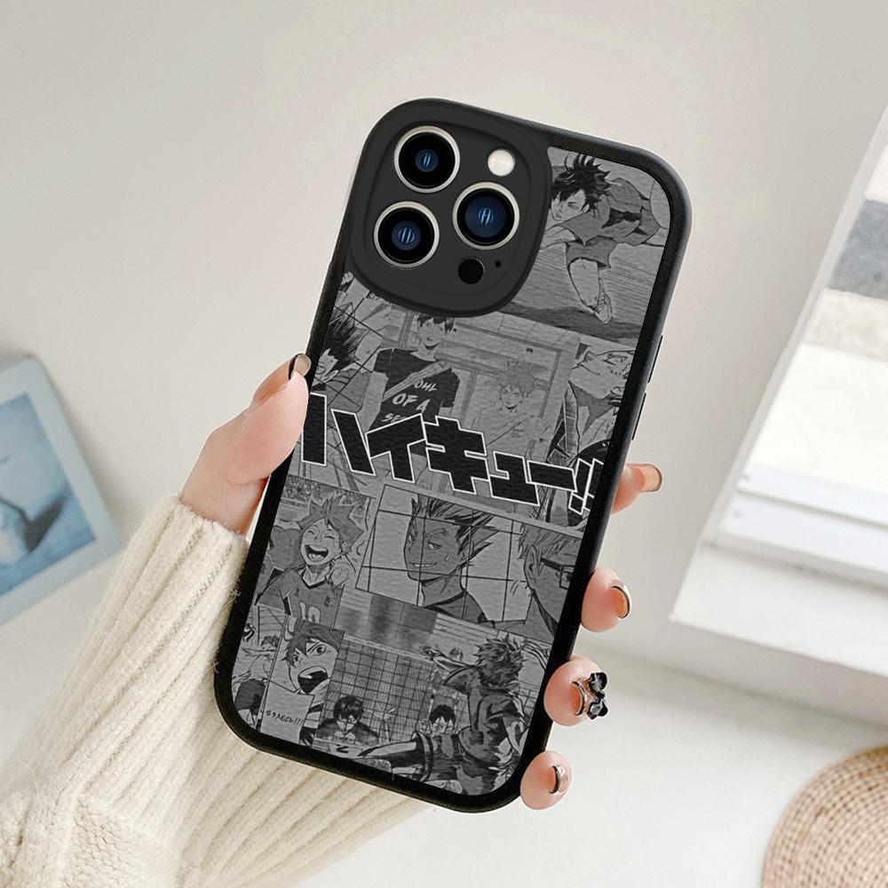Volleyball Haikyuu Anime Phone Case for Iphone 14 13 11 12 Pro MAX 13 12 MiNi 7 8plus 14 13 11 PRO X XS 12 11 XR Lambskin Covers