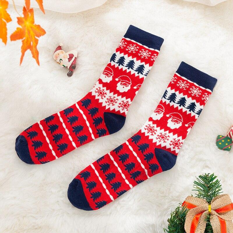 Christmas Socks For Dad Mom Daughter Son Matching Clothes Outfits Christmas Adult Baby Kids Elk Cartoon Pattern Jacquard Socks