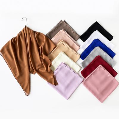 Pearl Chiffon Solid Color Scarf Arabic Turban Bali Turban Solid Color Malay Square Scarf Scarf