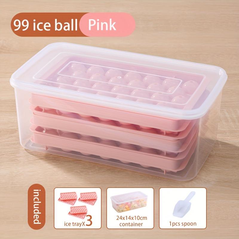 Large quantity ice ball mold set, food grade plastic can make 99 ice balls at a time, party supplies, kitchen accessories