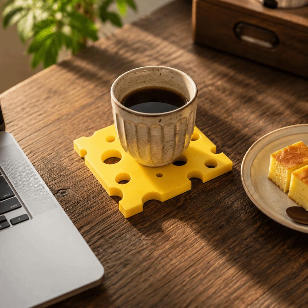 3D Printed Drink Coaster Heat-Resistant Heatproof Pad Ornaments Cheese Coasters  Desktop