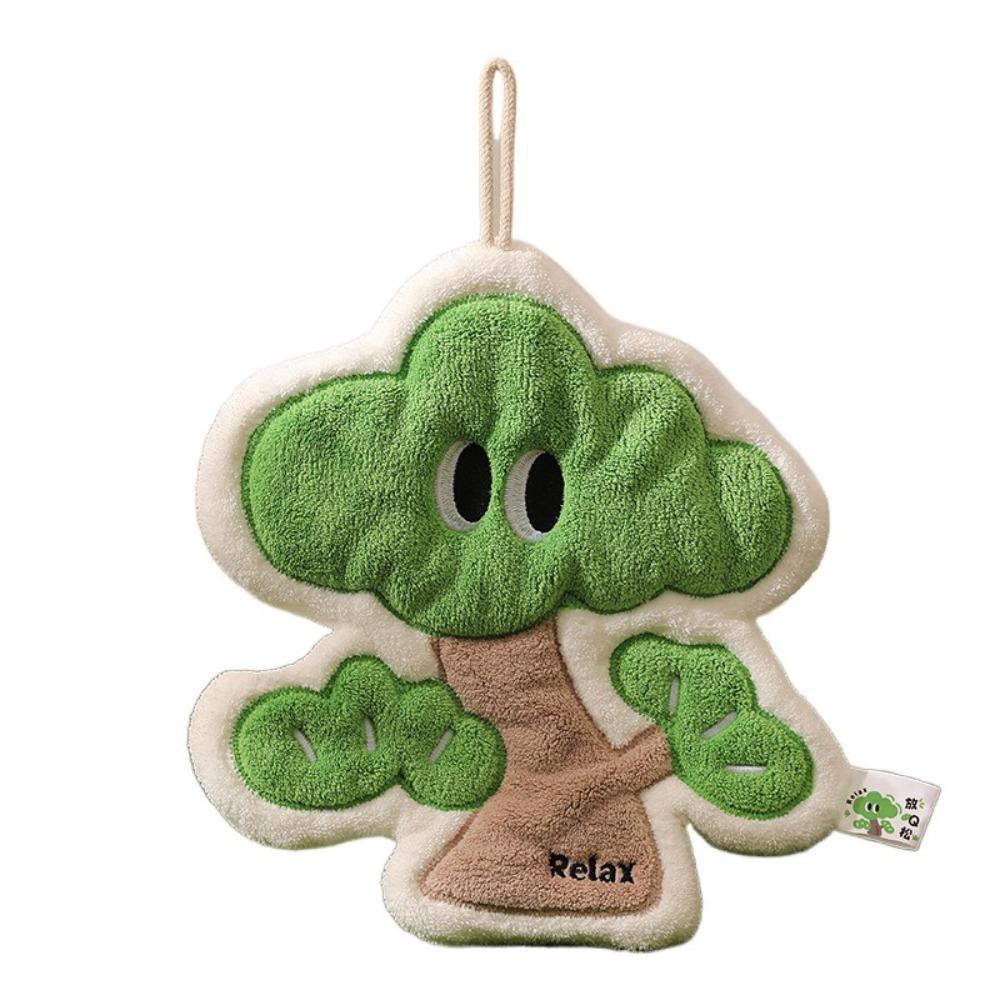 

Cartoon Pine Hand Towel Cute Bath Towel Bathroom Supplies Wiping Towel Birthday зелёный